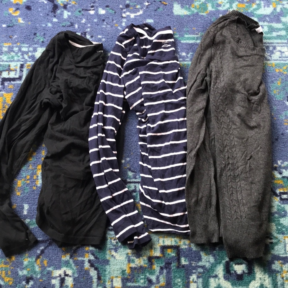 Lot of 3 Liz Lange Maternity Long Sleeves